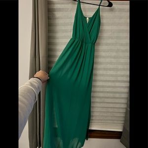Long green dress